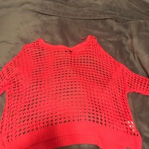 A pink express sweater.